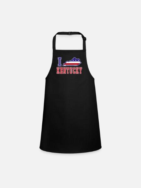 Kentucky USA I love Albama - Schürze für Kinder - Schwarz - Vorne