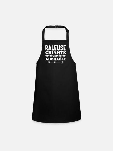 Raleuse Chiante Mais Adorable - Tablier Enfant - noir - Devant