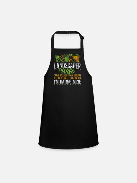 Landscaper Landscaping Landscape - Children's Apron - black - Front