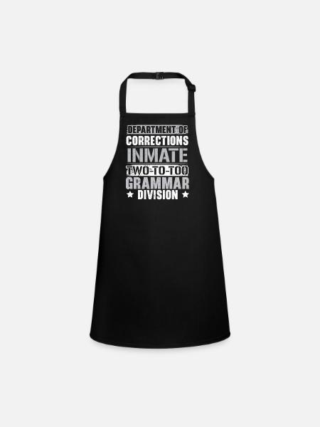 Grammar Police English Teacher English Write - Children's Apron - black - Front