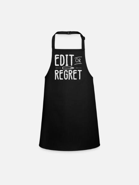 Modifier ou regretter Grammaire Police Professeur d’anglais - Tablier Enfant - noir - Devant