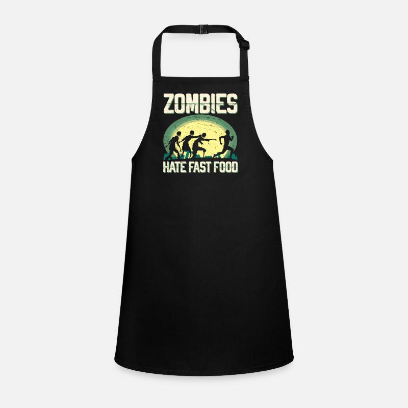 Zombie Hate Fast Food Runner Marathon Clothing Children's Apron