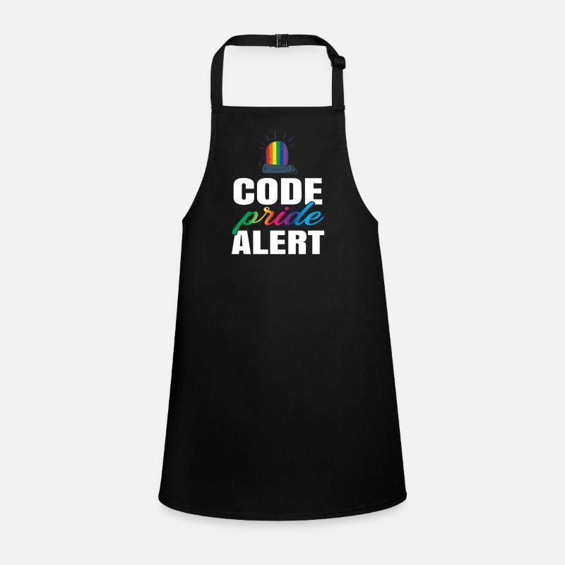 Code Pride Alert Bisexual Lesbian Love Asexual Tra Schürze für Kinder