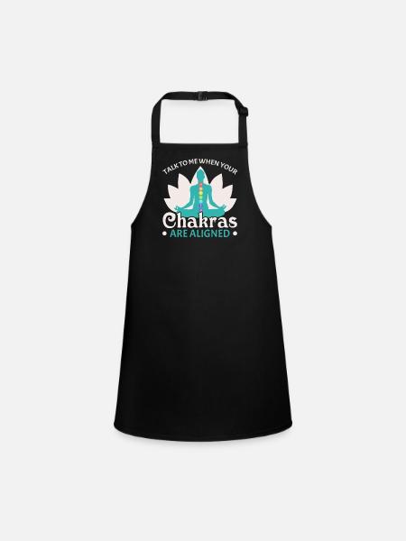 Yoga I bend so I don't break Yog - Children's Apron - black - Front
