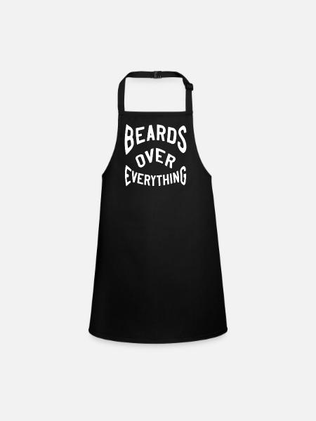 Beards over everything - Schürze für Kinder - Schwarz - Vorne