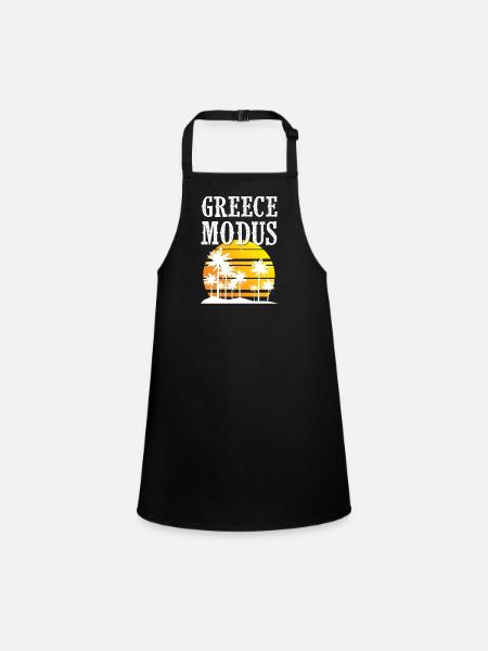 Mode Grèce - Tablier Enfant - noir - Devant