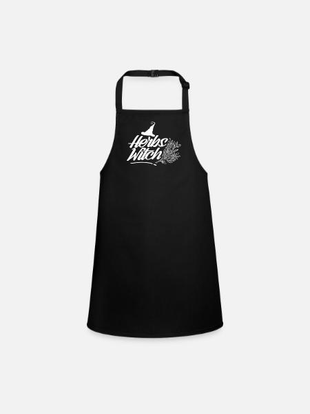 Herb Witch Herb Garden Herb Herb Herb - Tablier Enfant - noir - Devant