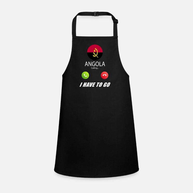 Angola calls lusiger flags saying Children's Apron