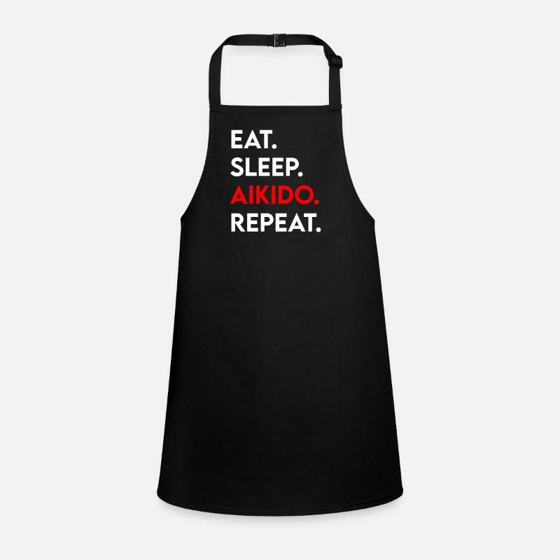eat sleep aikido repeat Schürze für Kinder