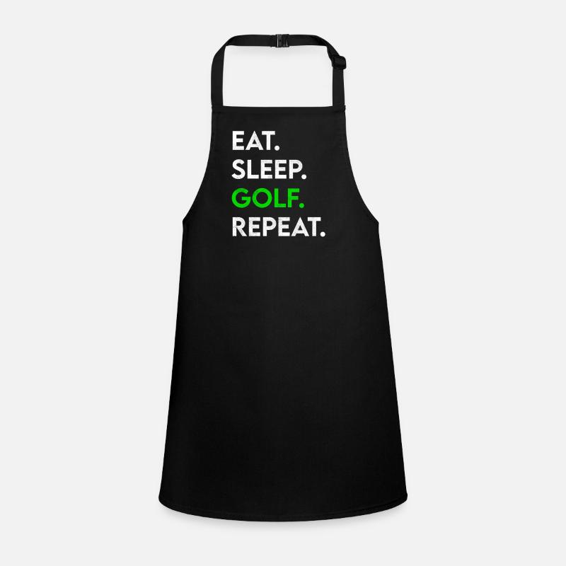 eat sleep golf repeat Children's Apron