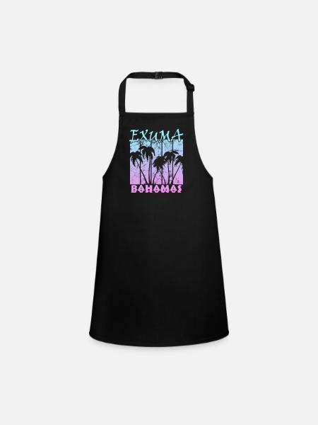 Exuma Bahamas - Children's Apron - black - Front