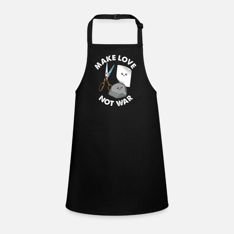 Make Love Not War Funny Rock Paper Scissors Game Children's Apron