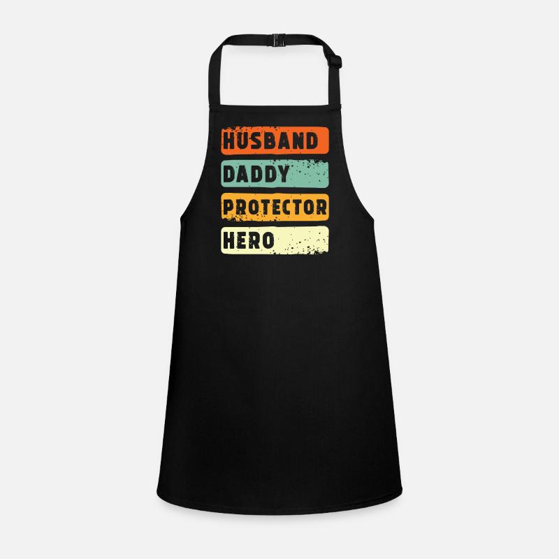 Husband Papa Protector Hero Children's Apron