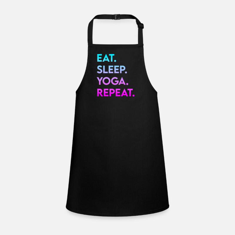 eat sleep yoga repeat Children's Apron