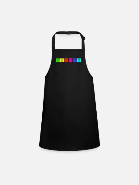 Techno - Tablier Enfant - noir - Devant