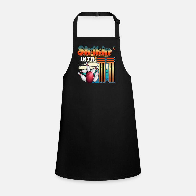 Strikin' Into 11 Bowling Bowler 11e anniversaire Tablier Enfant