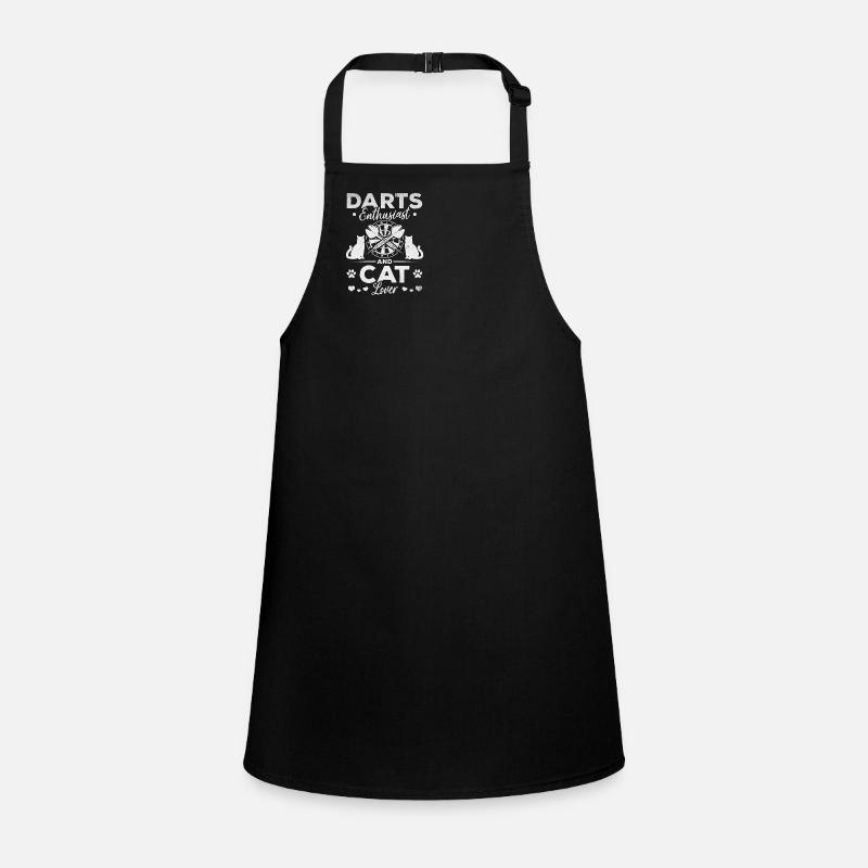 Play darts enthusiast and cat lover Children's Apron