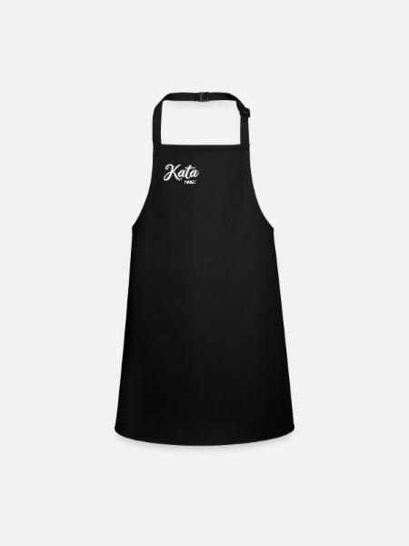 Vintage Thailand Asia Sunset Phuket Kata - Children's Apron - black - Front