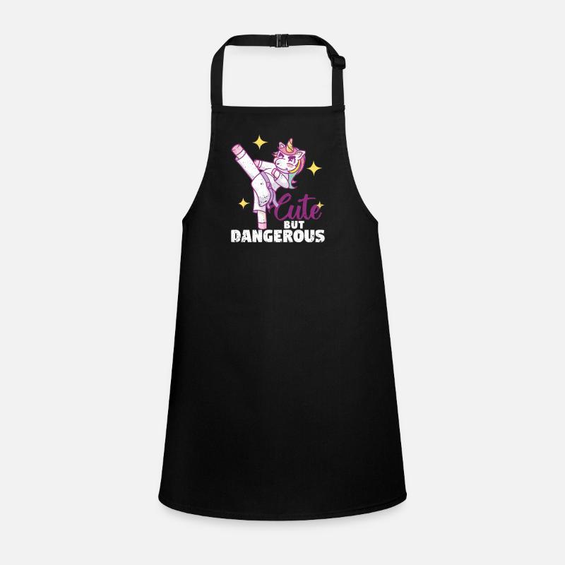 Cute but dangerous Funny Karate Unicorn Children's Apron