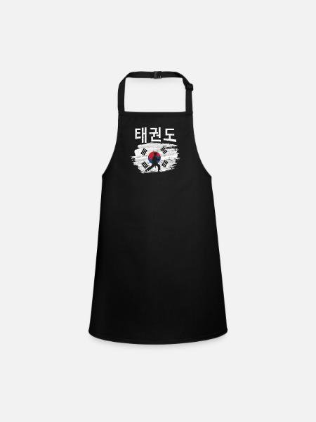 Tae Kwon Do Korean Pride Athlete Martial Arts - Children's Apron - black - Front
