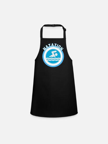 swimming pool - Children's Apron - black - Front
