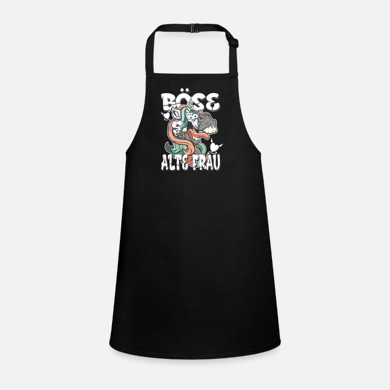 Evil old woman - crazy unicorn Children's Apron