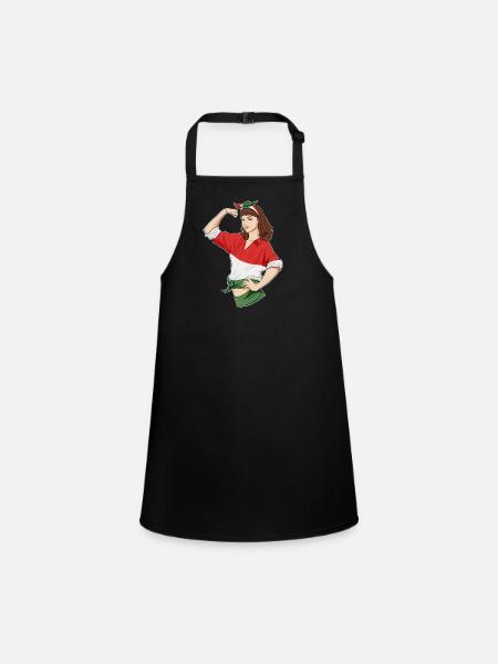 Hungarian Girl Unbreakable I Hungarian Heritage - Children's Apron - black - Front