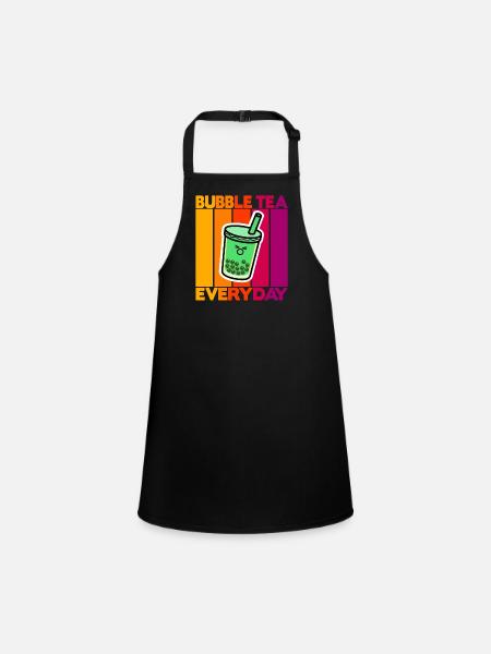 Bubble Tea tous les jours - Tablier Enfant - noir - Devant