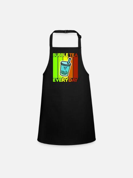 Bubble Tea tous les jours - Tablier Enfant - noir - Devant