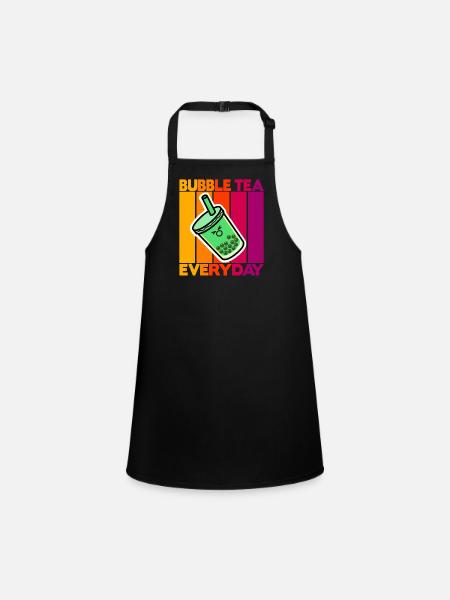 Bubble Tea tous les jours - Tablier Enfant - noir - Devant