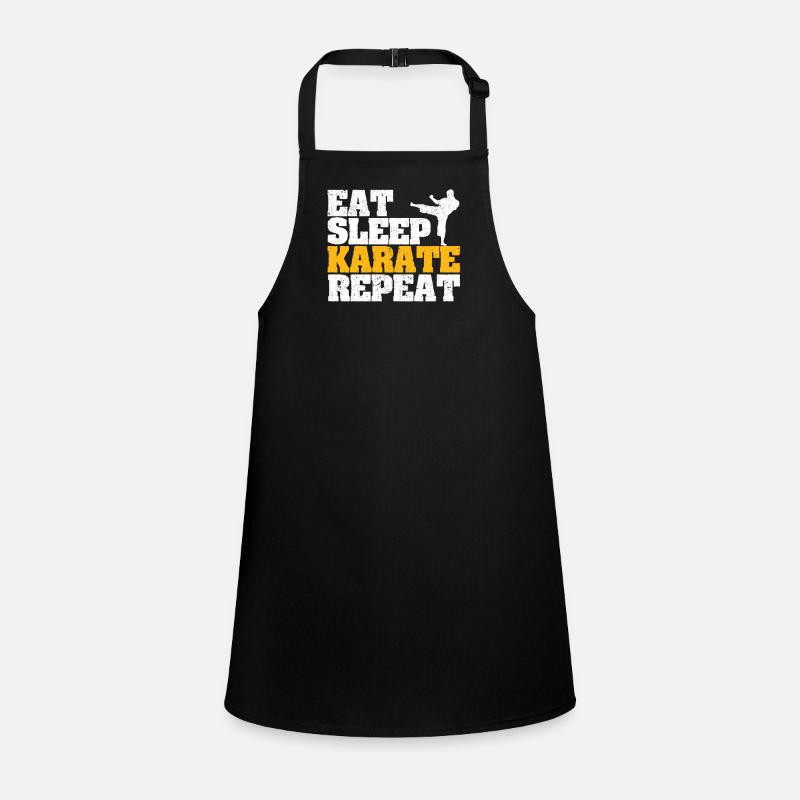 Eat Sleep Karate Repeat Funny Kampfsportarten Schürze für Kinder