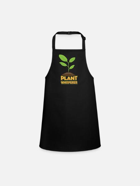 Pflanzen Flüsterer Gärtner Pflanze Garten - Schürze für Kinder - Schwarz - Vorne