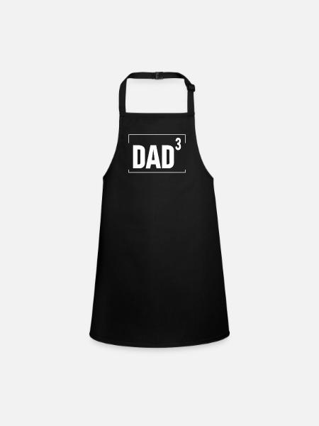 Father Of Three Children Father Day Papa Papi - Children's Apron - black - Front