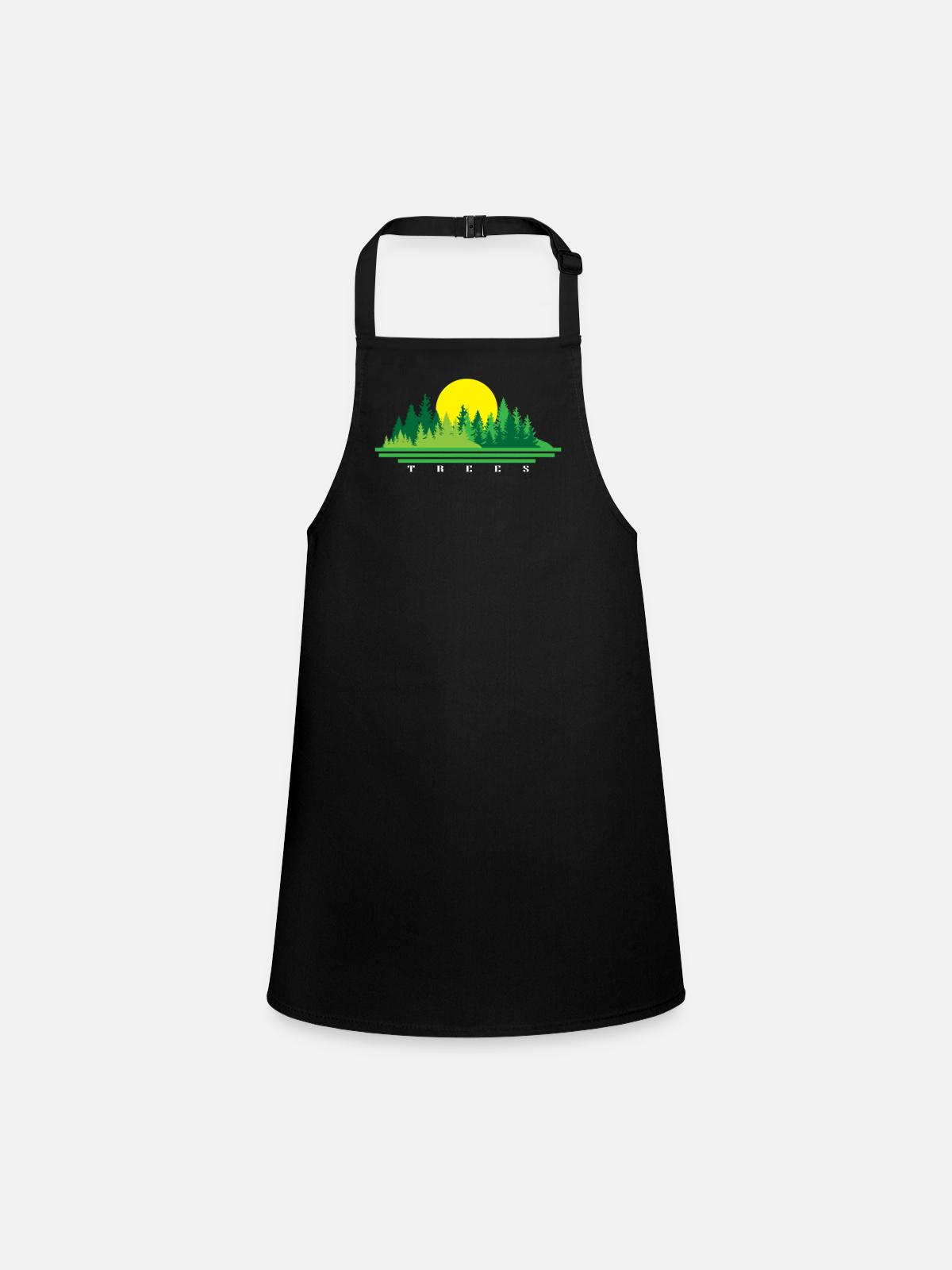 Tree - Children's Apron - black - Front