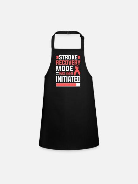 Stroke Recovery Mode Initiated Stroke Survivor - Children's Apron - black - Front