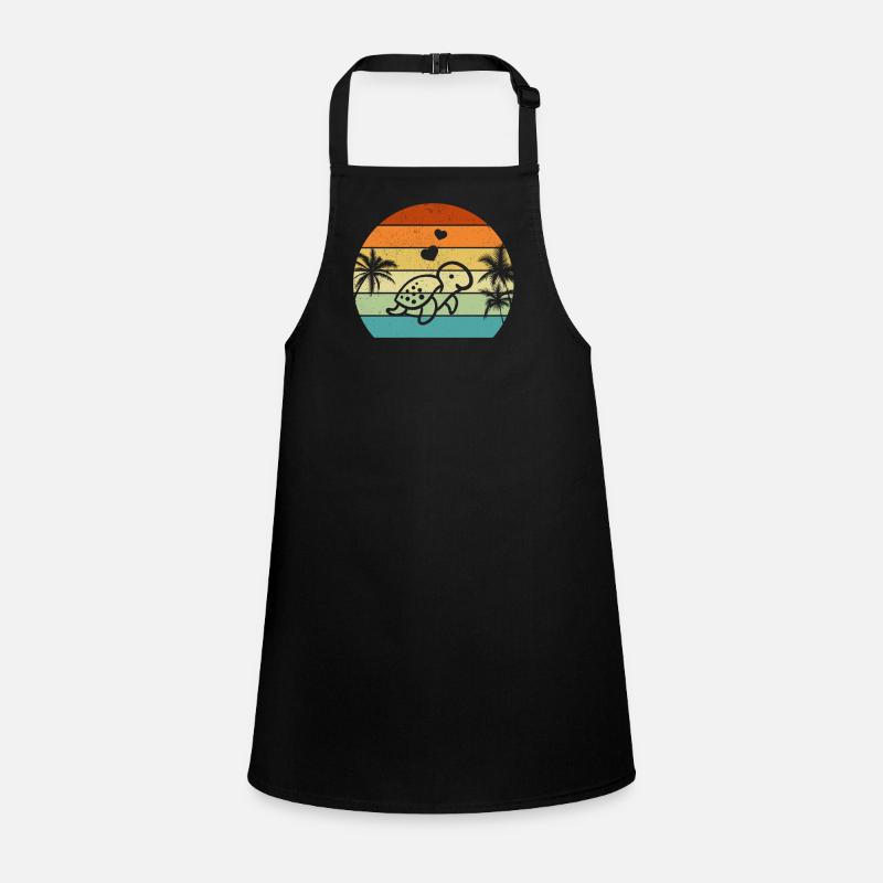 Turtle Sunset Sea Turtle Lover Cute Children's Apron