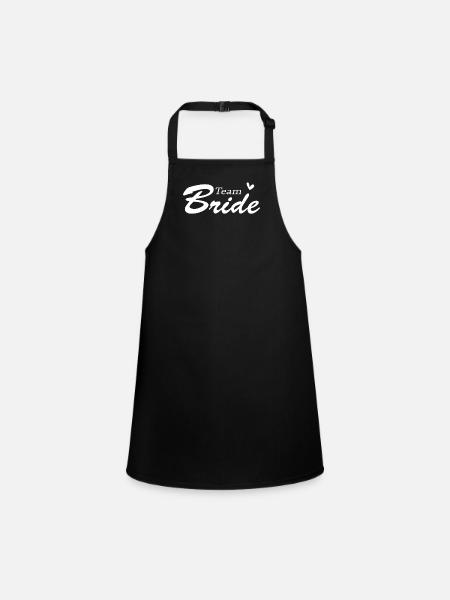 Cadeau de célébration de mariage de mariage d’équipe - Tablier Enfant - noir - Devant