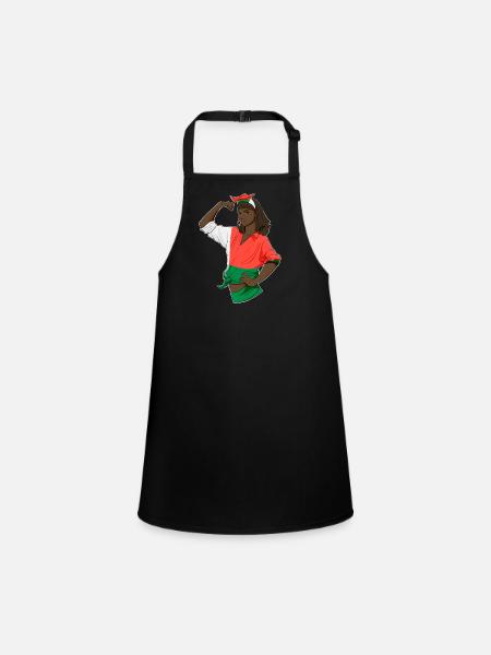 Madagascar Girl Unbreakable I Madagascar Heritage - Children's Apron - black - Front