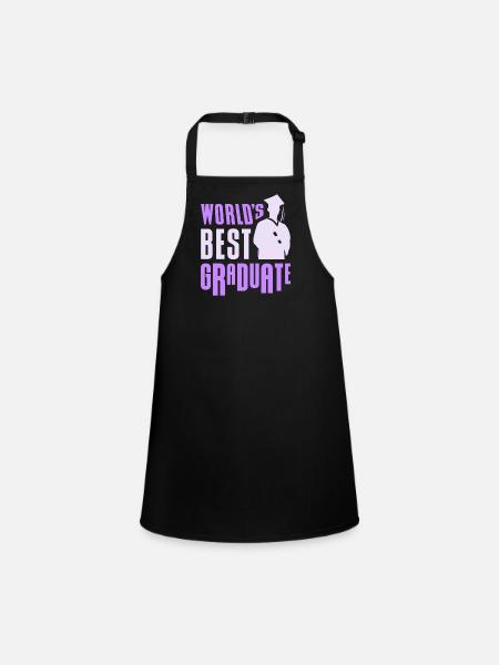 World's Best Graduate Graduation Party Graduates - Children's Apron - black - Front
