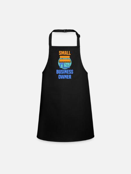 Owner of a Small Business Founder CEO - Children's Apron - black - Front