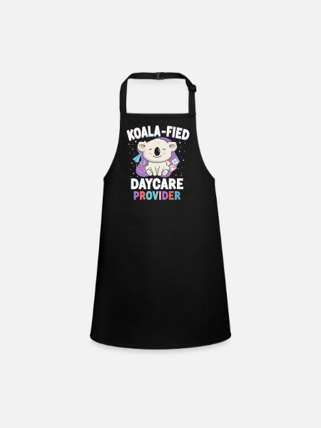 Childcare Daycare Provider Teacher - Children's Apron - black - Front