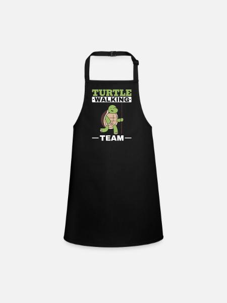 Outdoor Trekking Turtle Walking Team - Children's Apron - black - Front