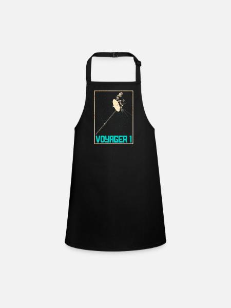 Voyager 1 Space Probe - Children's Apron - black - Front