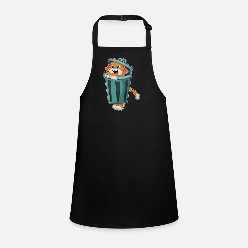 Dog with trash can Children's Apron