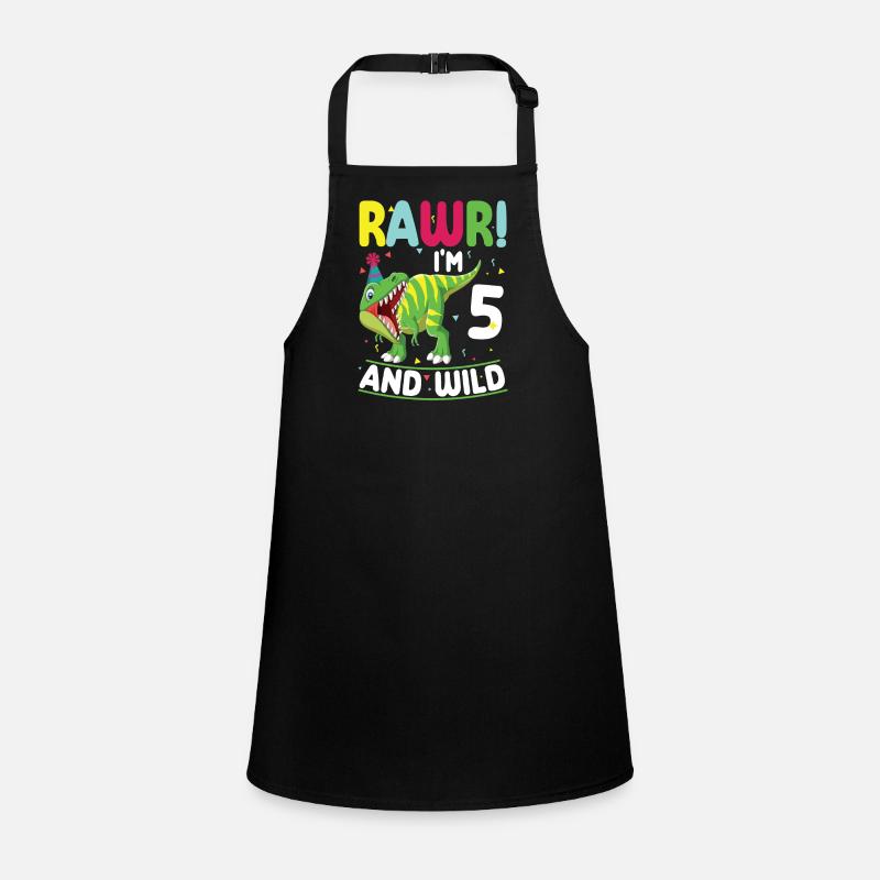 Dinosaur 5 years old 5th birthday party Children's Apron