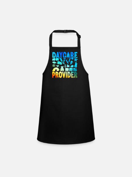 Childcare Daycare Provider Teacher - Children's Apron - black - Front