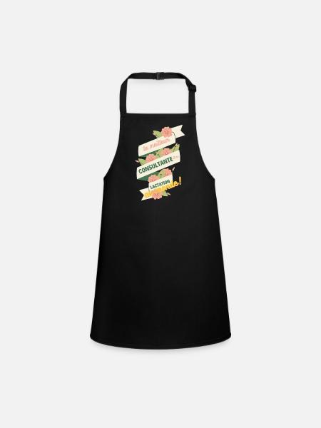 Lactation consultant breastfeeding support IBCLC - Children's Apron - black - Front