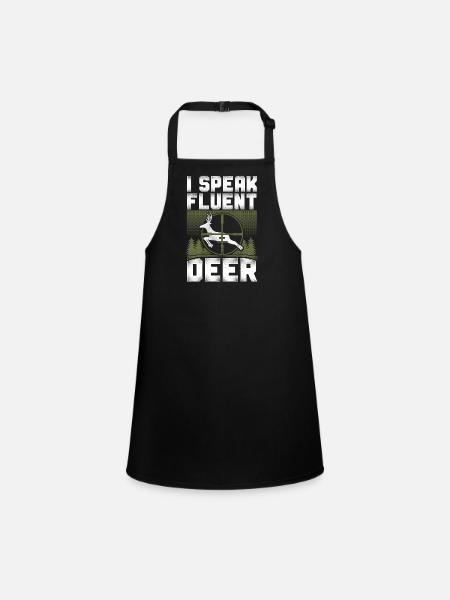 Buck Deer Hunting Hunter Vintage I - Tablier Enfant - noir - Devant