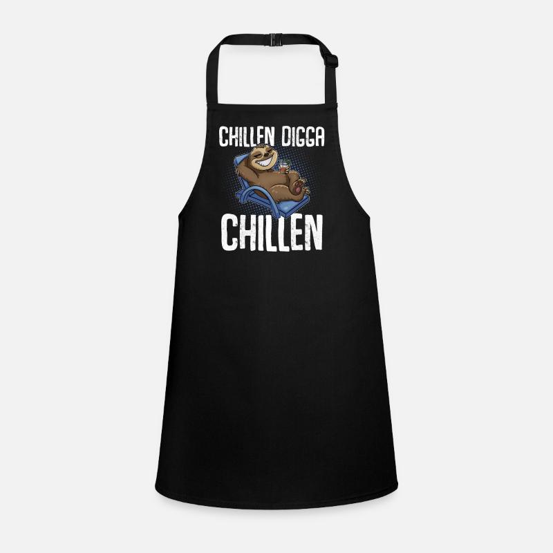 Chillen Digga Chillen Faultier Schürze für Kinder