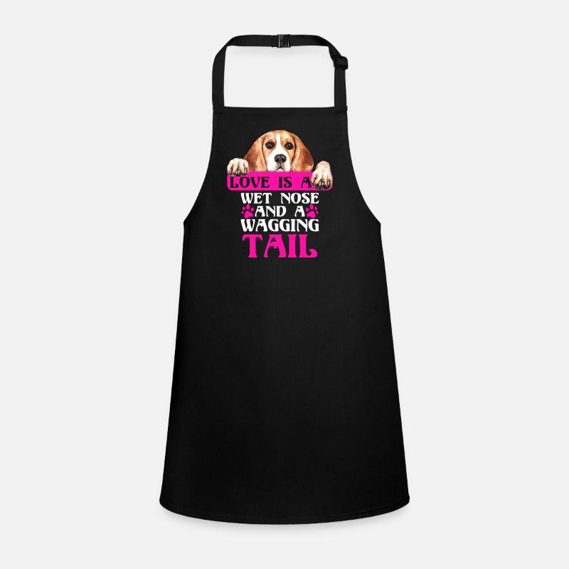 Beagle Love Is Wet Nose Wagging Tail Funny Dog Children's Apron